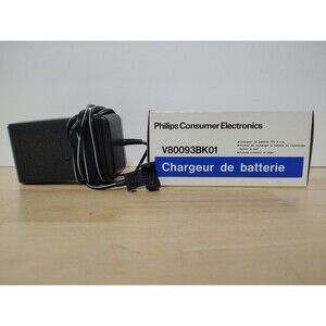 Philips V80093BK01 AC Adapter Camcorder Battery Charger OEM TESTED WORKING